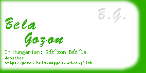 bela gozon business card